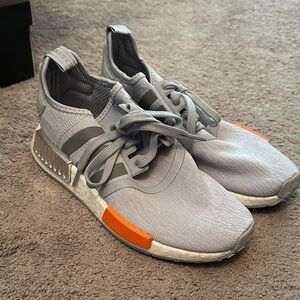 Gray and Orange Sneakers